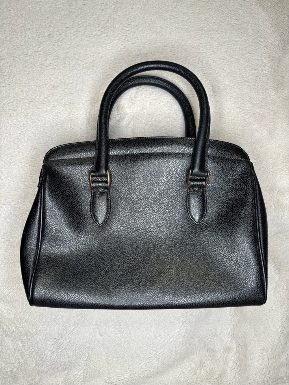 Vintage Coach Madison Sutton Satchel Made In Italy 1995 Black Leather Handbag